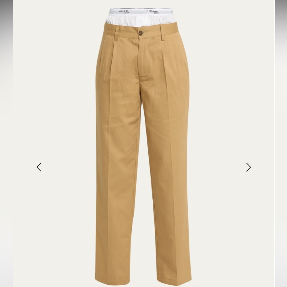 Homme Girls Boxer/khaki pants in size medium.